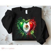 Mexico Heart Patriotic Mexico Flag Mexican Sweatshirt thumb 2