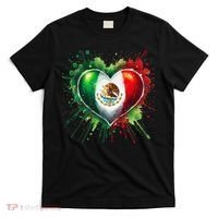 Mexico Heart Patriotic Mexico Flag Mexican T-Shirt thumb 0