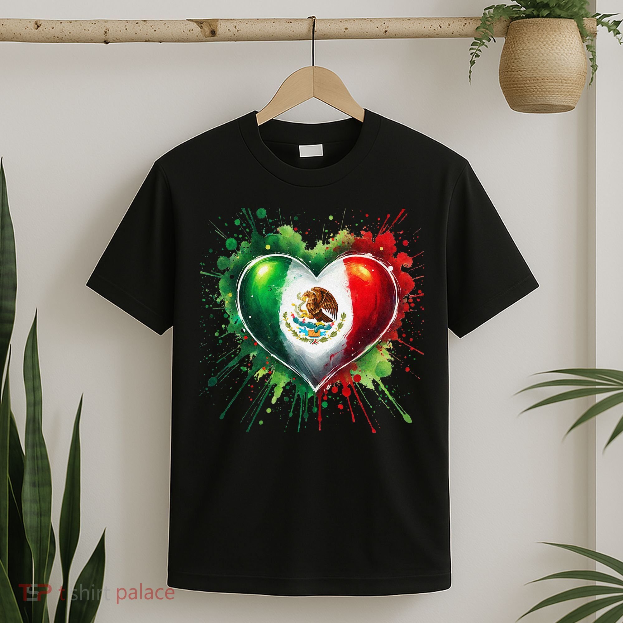 Mexico Heart Patriotic Mexico Flag Mexican T-Shirt