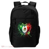 Mexico Heart Patriotic Mexico Flag Mexican Backpack thumb 0