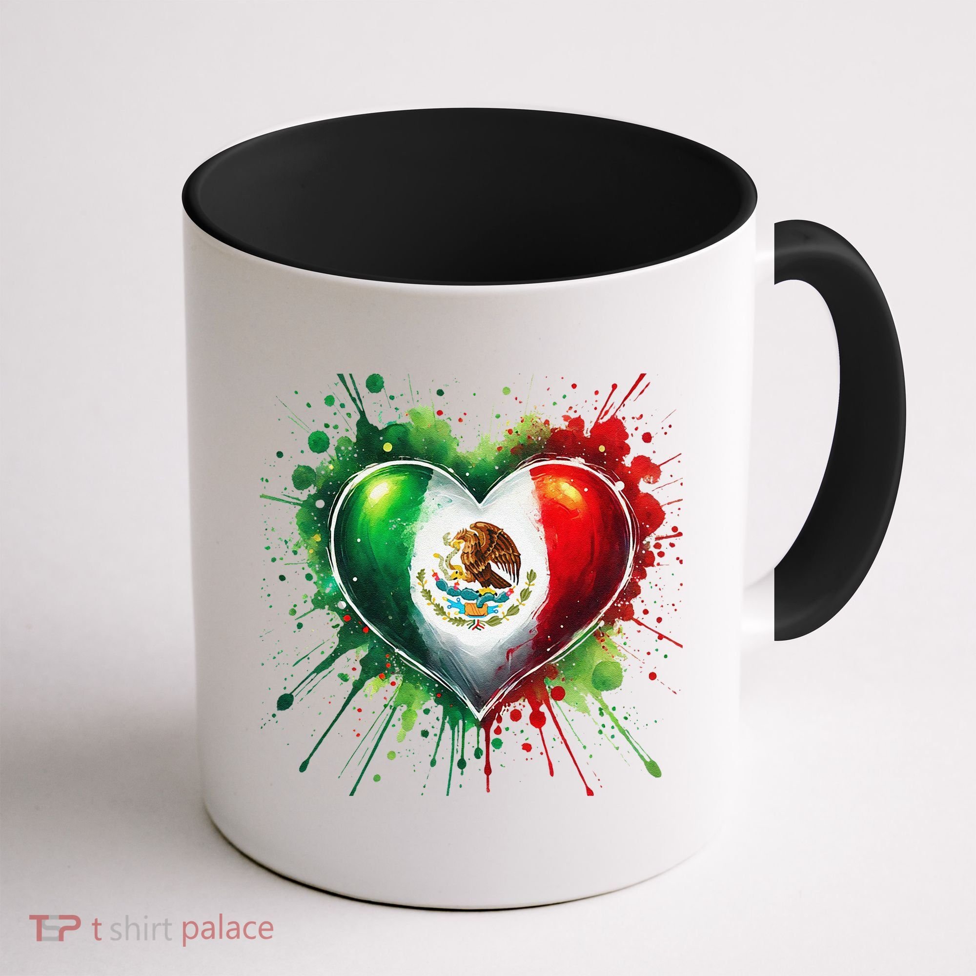 Mexico Heart Patriotic Mexico Flag Mexican Coffee Mug
