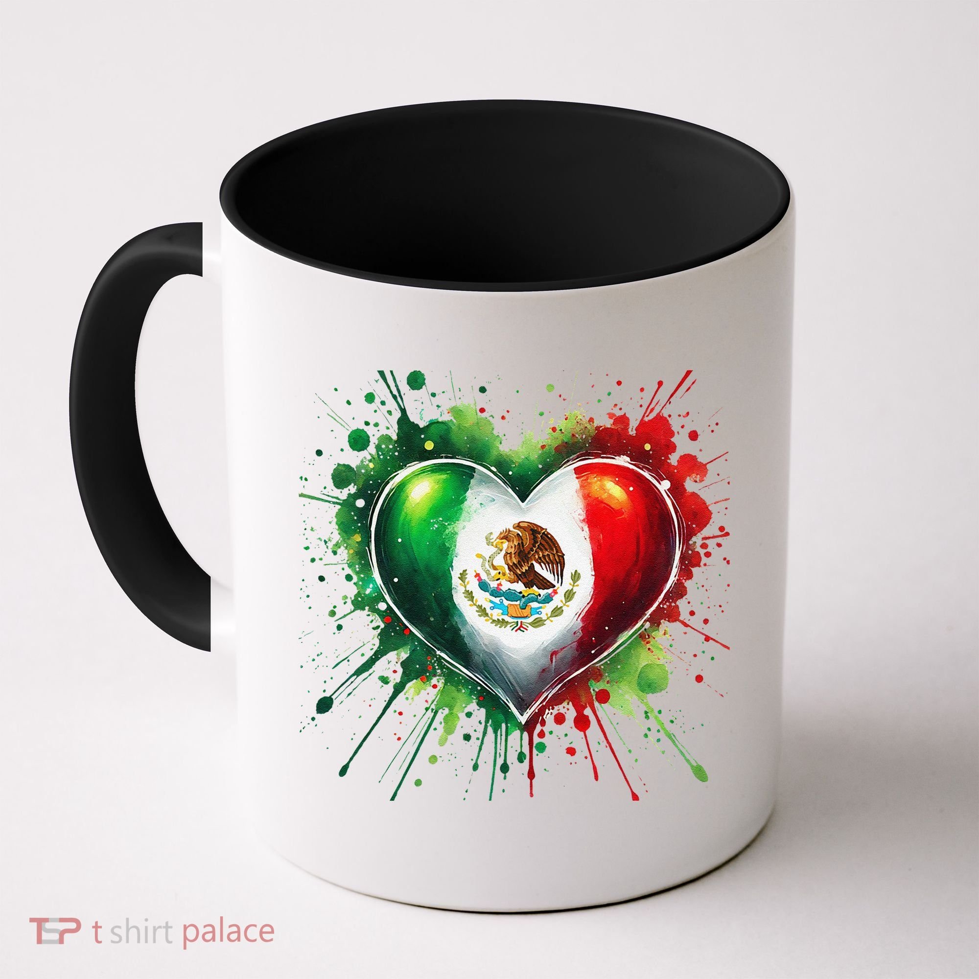 Mexico Heart Patriotic Mexico Flag Mexican Coffee Mug