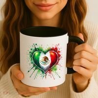 Mexico Heart Patriotic Mexico Flag Mexican Coffee Mug thumb 3