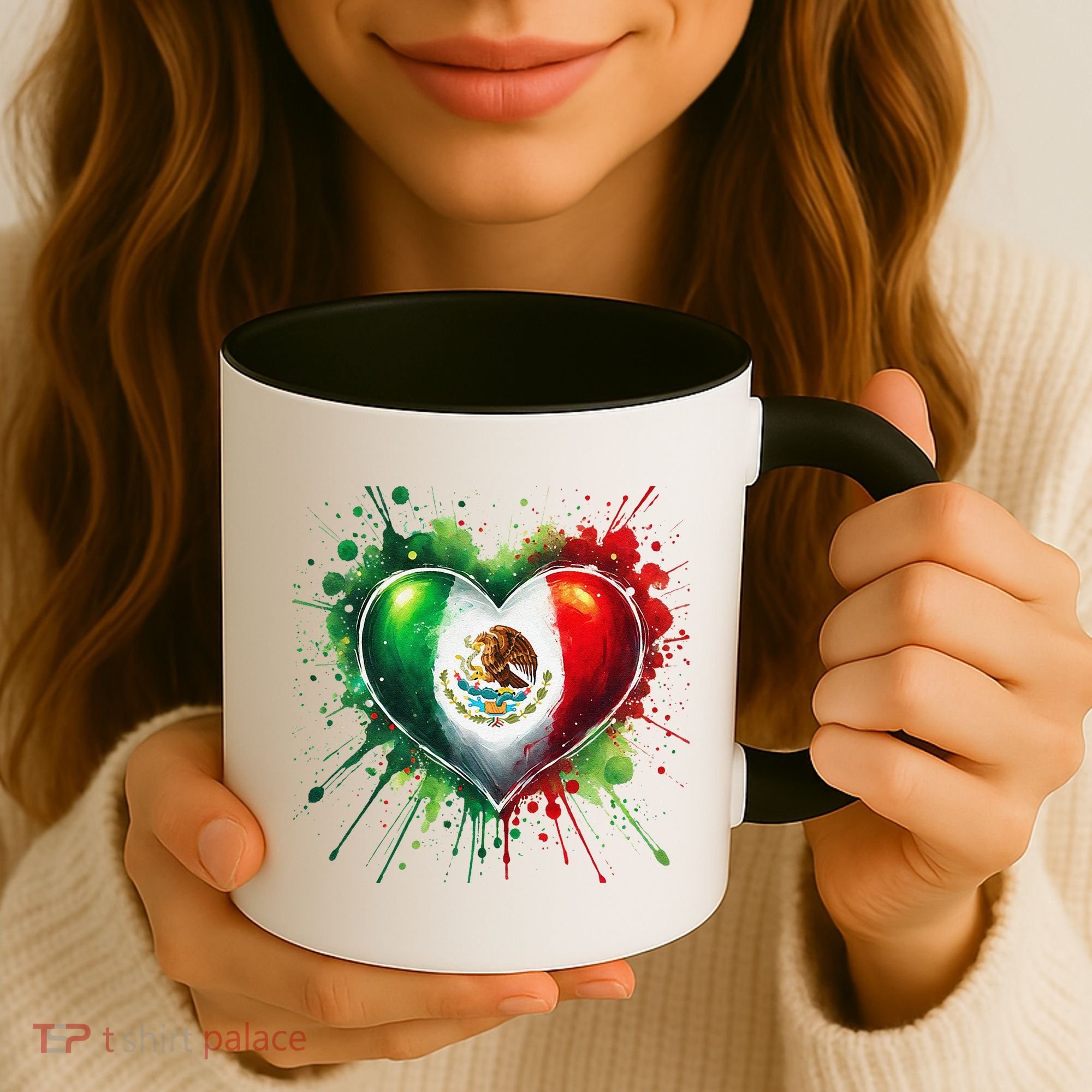Mexico Heart Patriotic Mexico Flag Mexican Coffee Mug