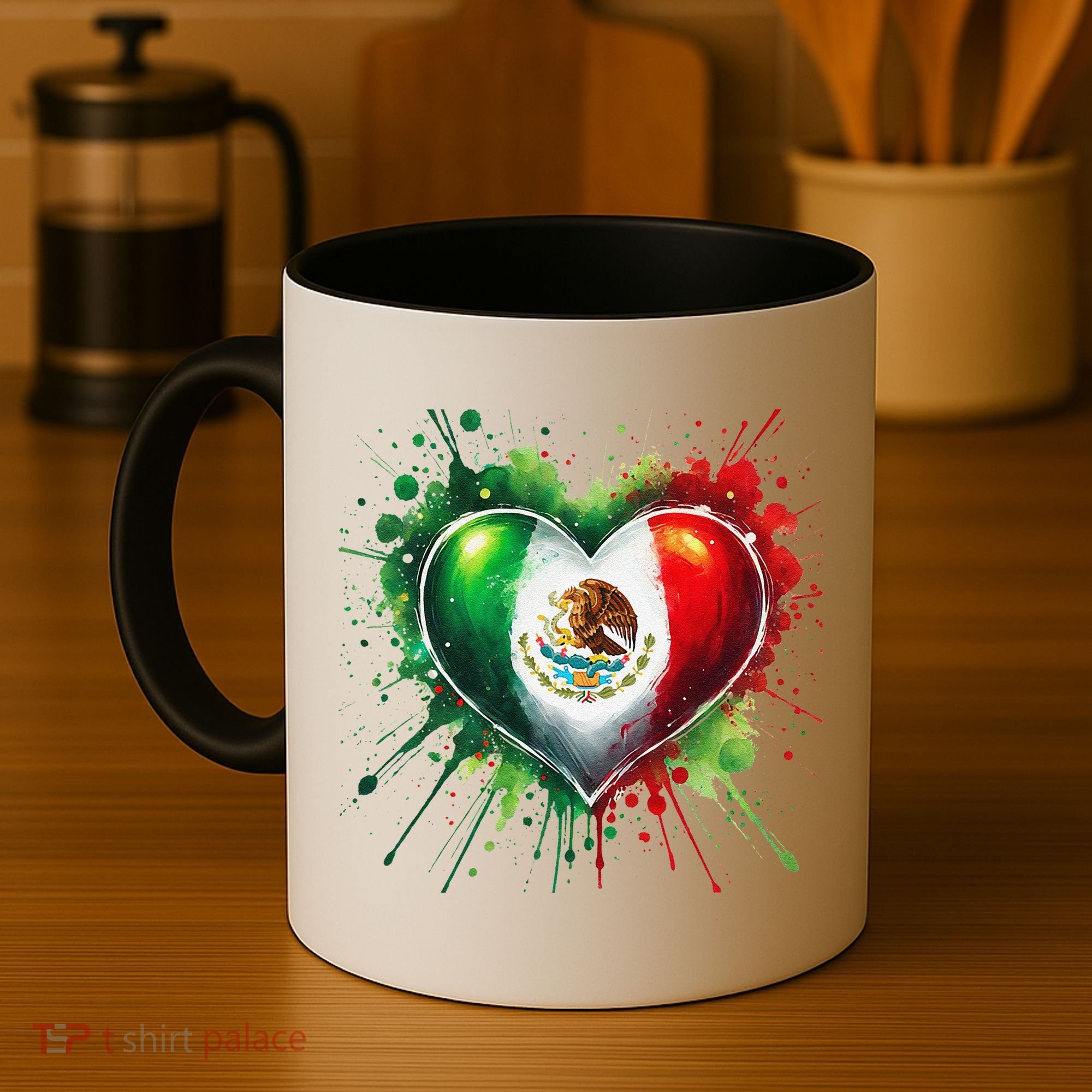 Mexico Heart Patriotic Mexico Flag Mexican Coffee Mug