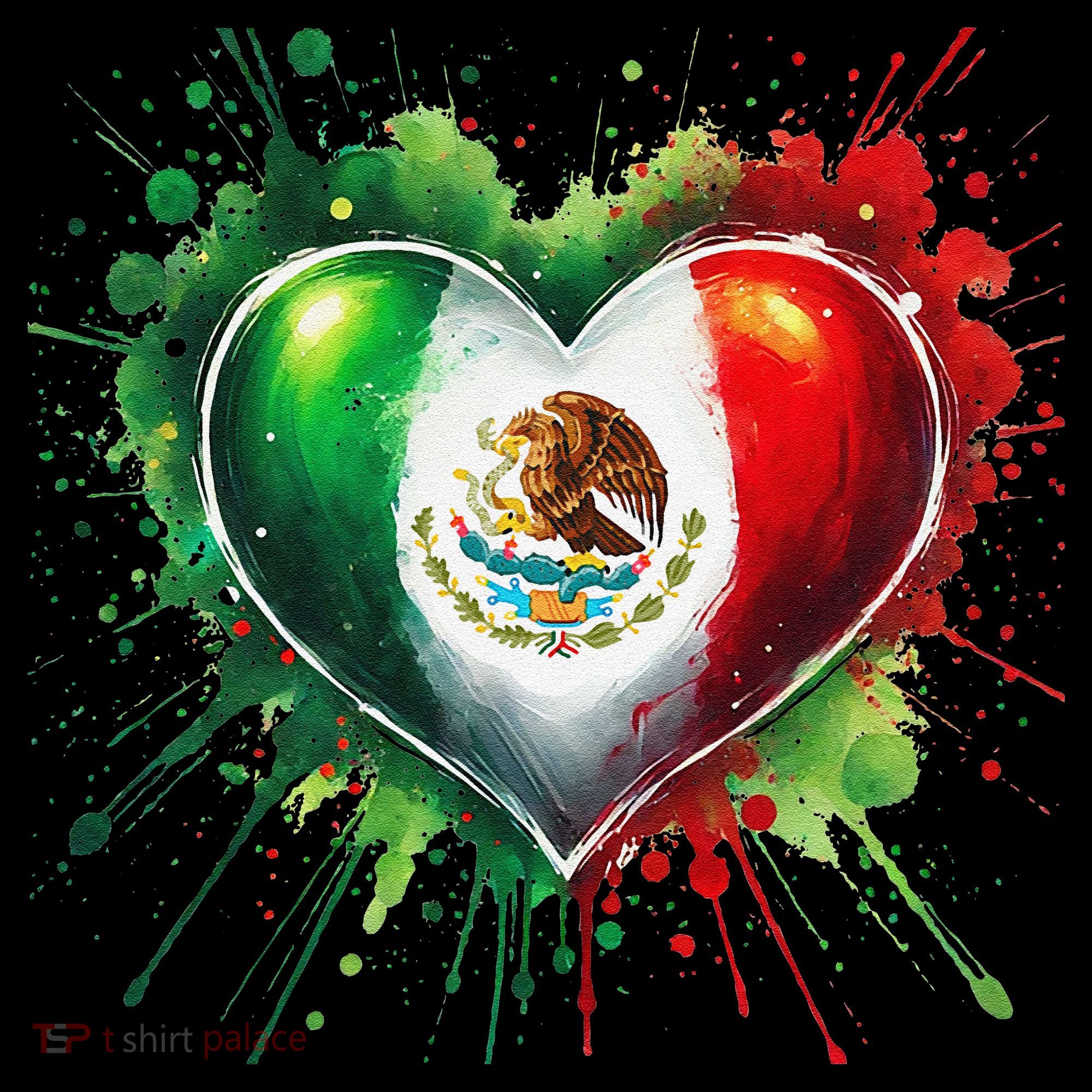 Mexico Heart Patriotic Mexico Flag Mexican Coffee Mug