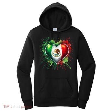 Mexico Heart Patriotic Mexico Flag Mexican Women's Hoodie