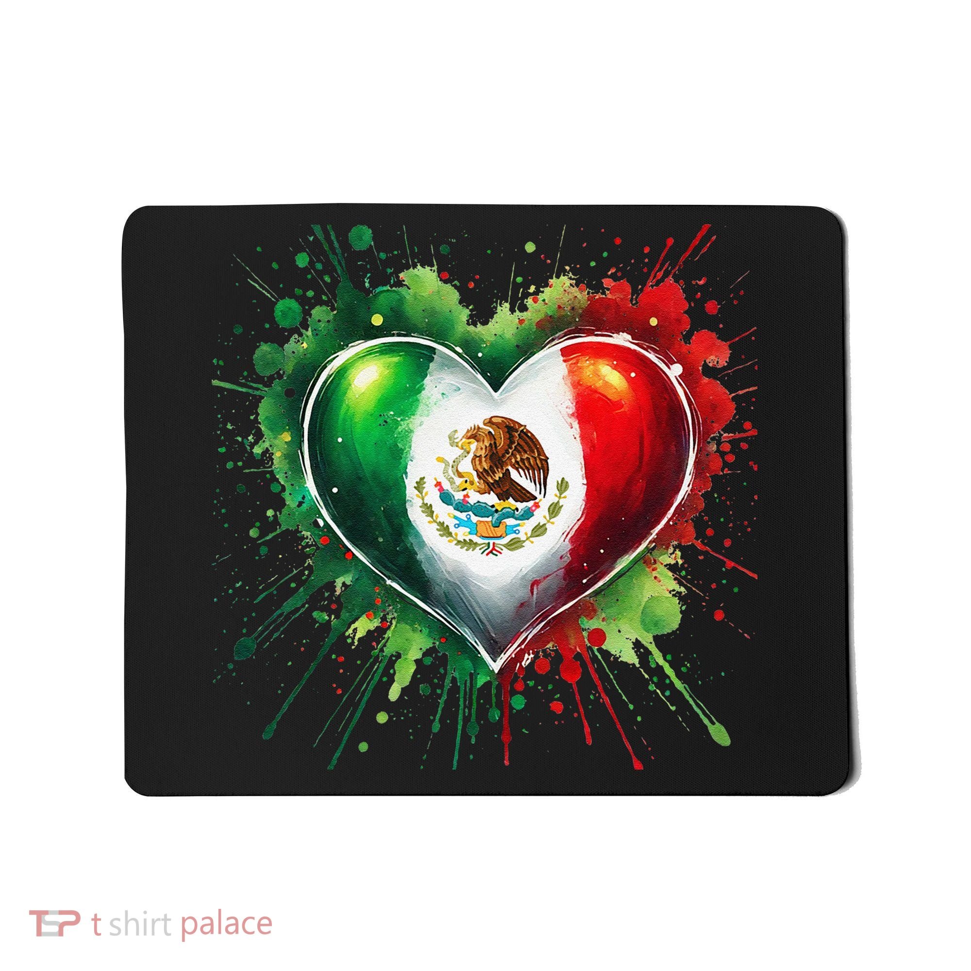 Mexico Heart Patriotic Mexico Flag Mexican Mousepad