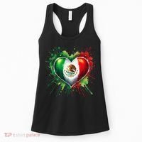 Mexico Heart Patriotic Mexico Flag Mexican Women's Tank Top thumb 0