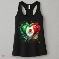 Mexico Heart Patriotic Mexico Flag Mexican Women's Tank Top thumb 3