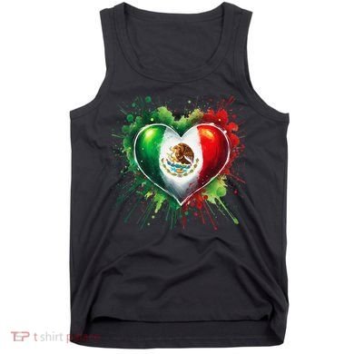 Mexico Heart Patriotic Mexico Flag Mexican Tank Top