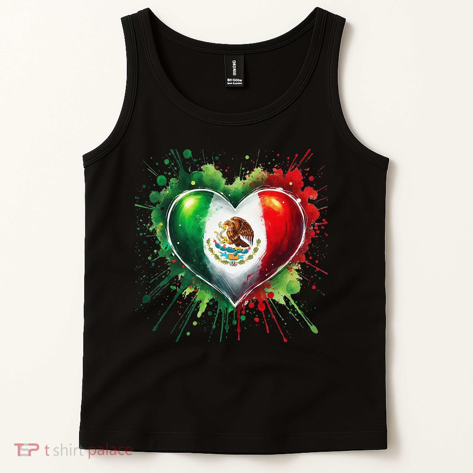 Mexico Heart Patriotic Mexico Flag Mexican Tank Top