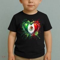 Mexico Heart Patriotic Mexico Flag Mexican Toddler T-Shirt thumb 2