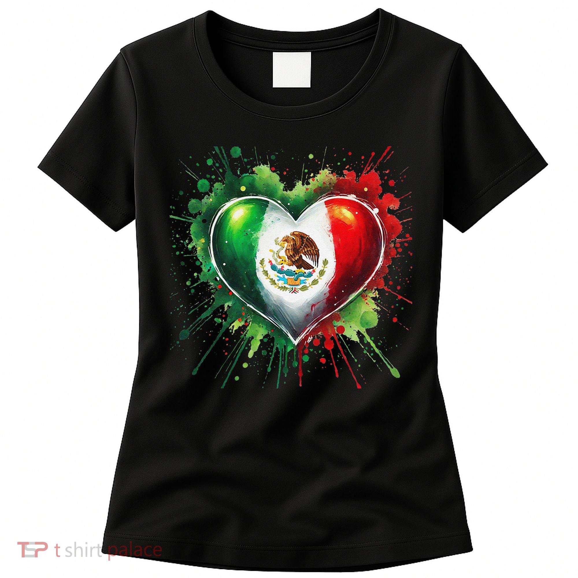 Mexico Heart Patriotic Mexico Flag Mexican Women's T-Shirt