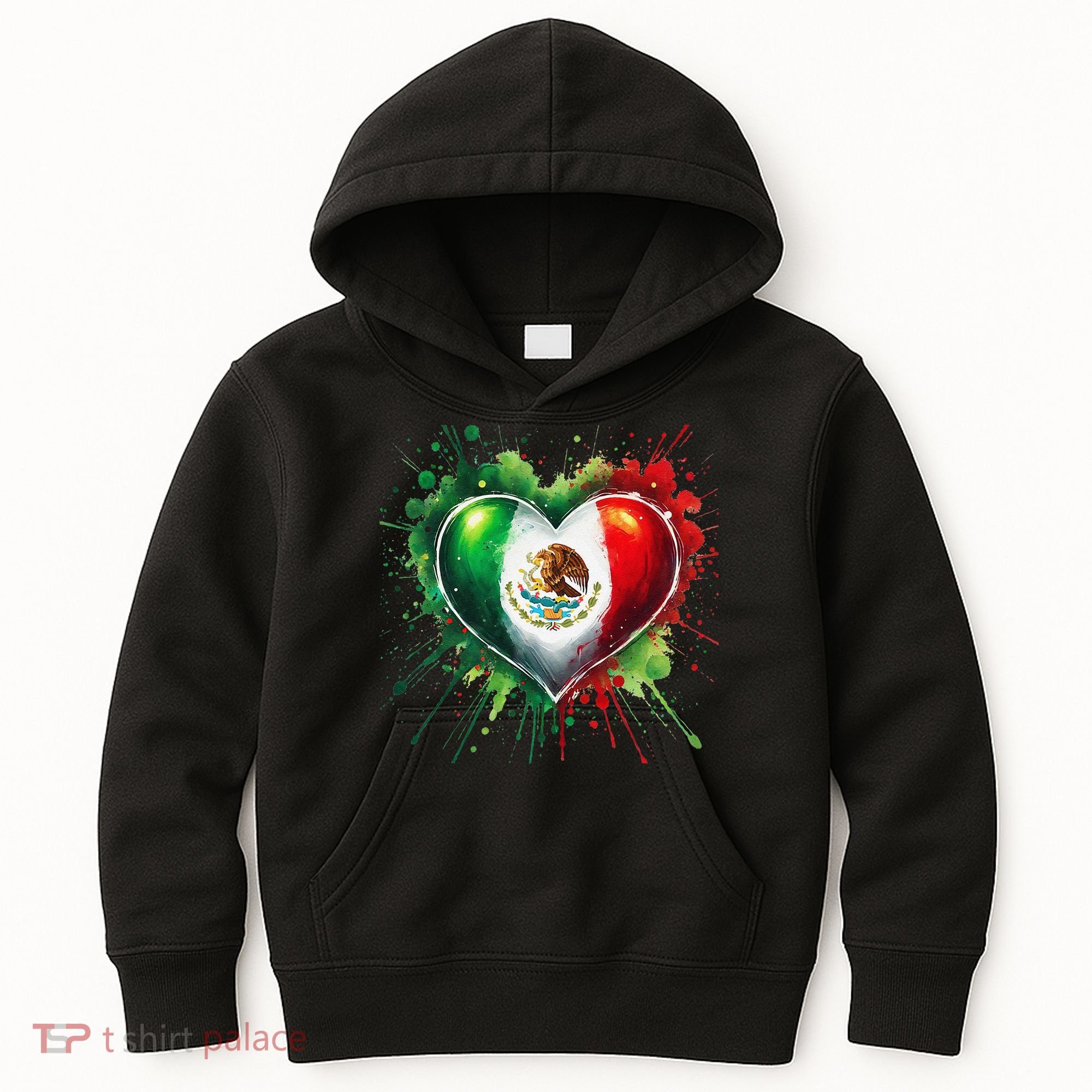 Mexico Heart Patriotic Mexico Flag Mexican Kids Hoodie