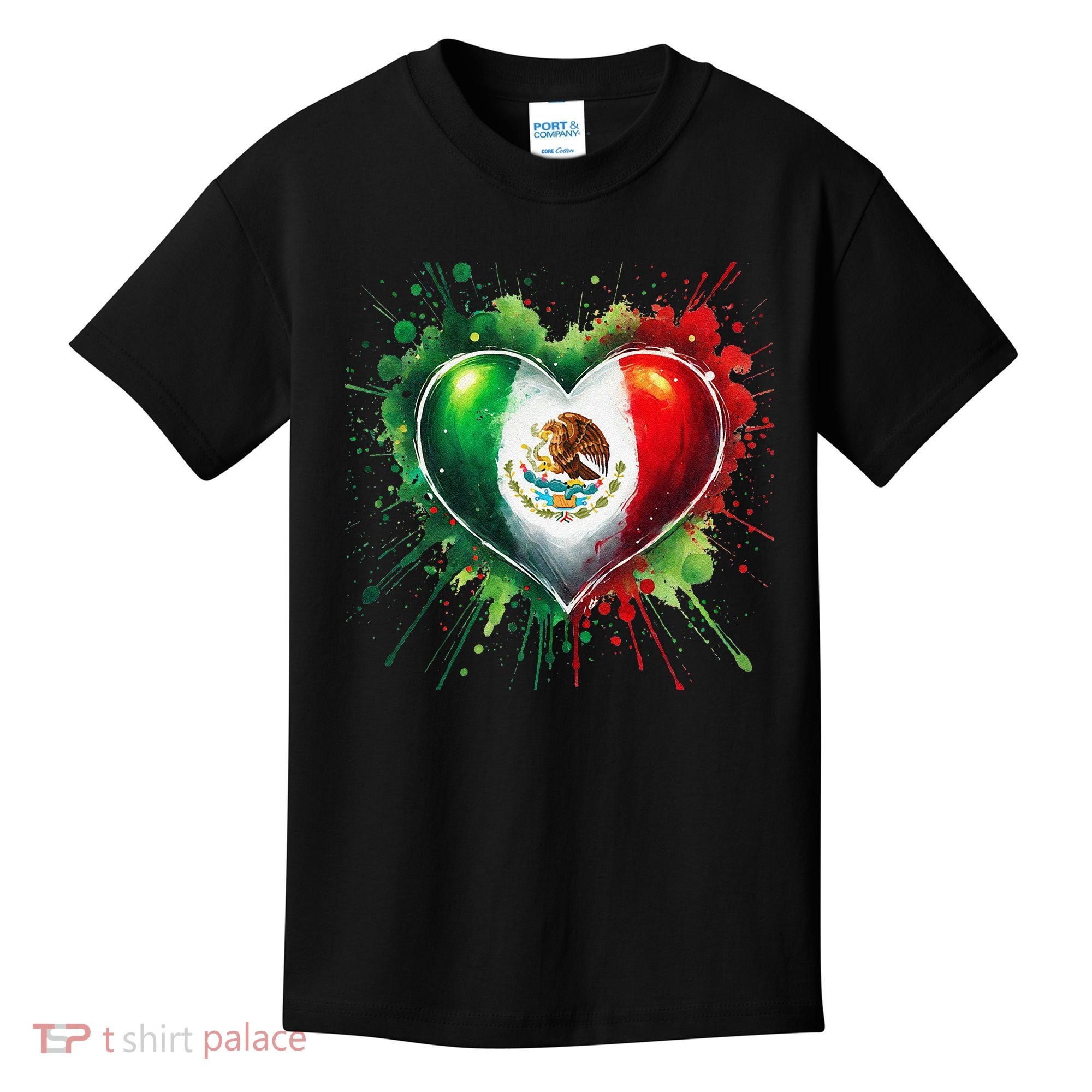 Mexico Heart Patriotic Mexico Flag Mexican Kids T-Shirt