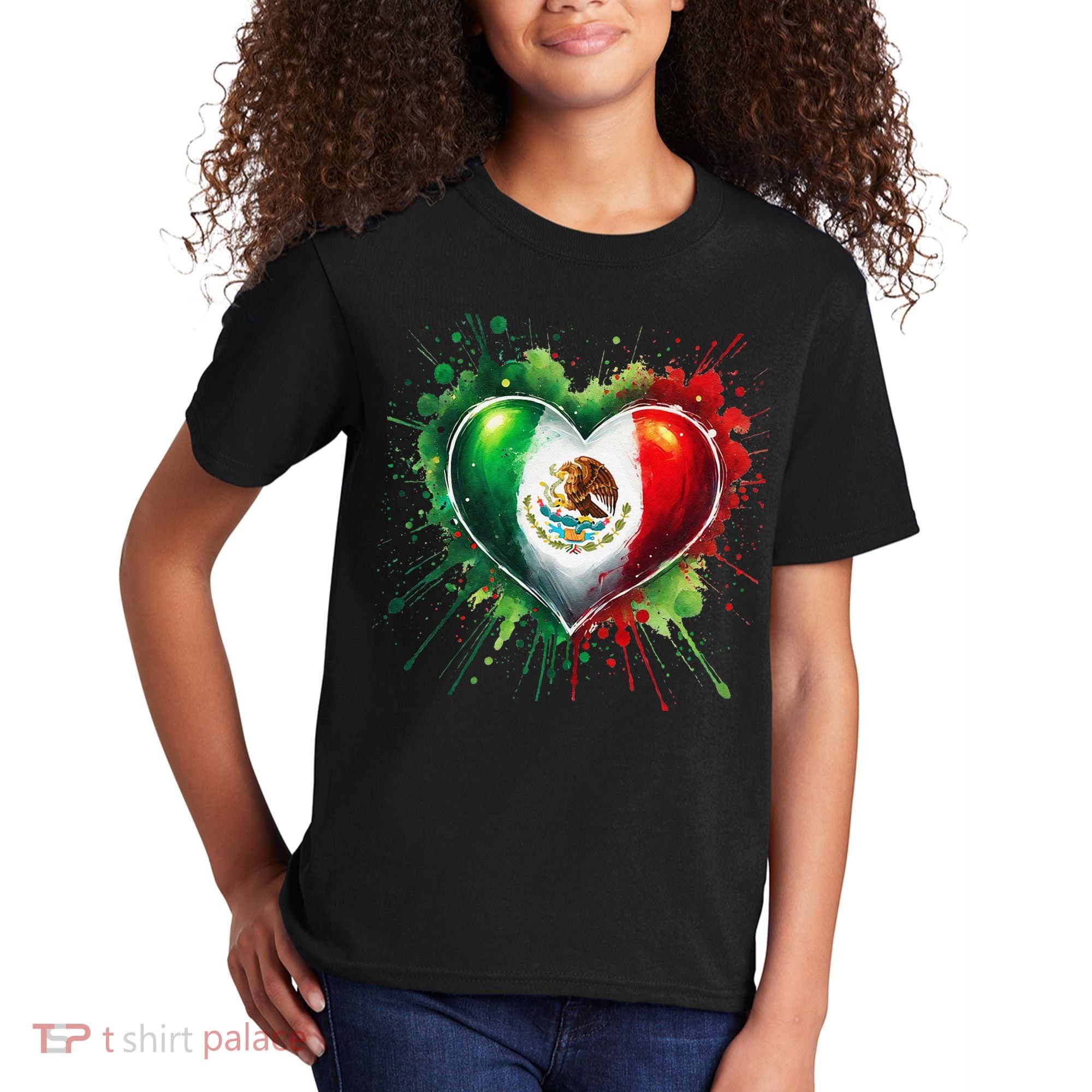 Mexico Heart Patriotic Mexico Flag Mexican Kids T-Shirt