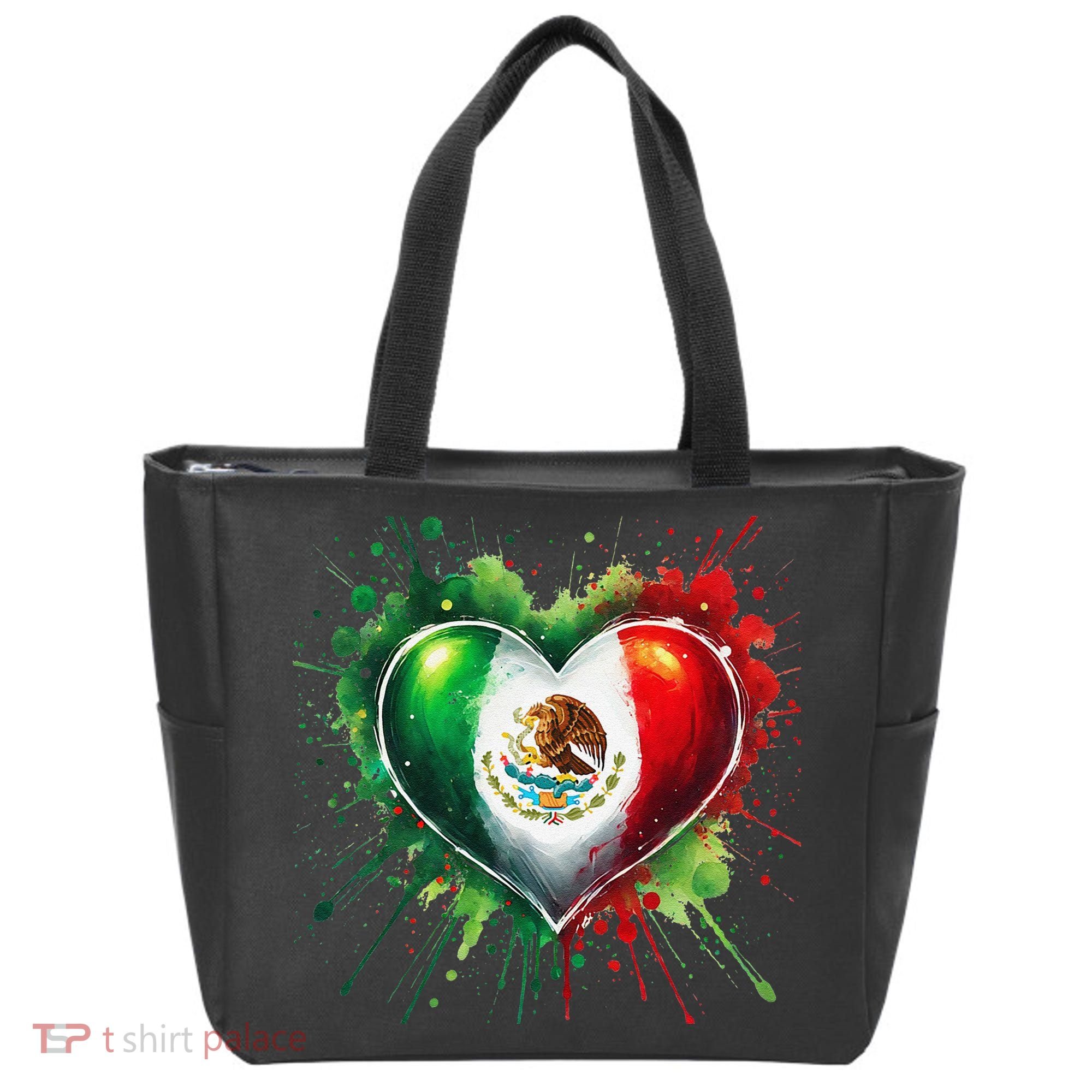 Mexico Heart Patriotic Mexico Flag Mexican Tote Bag