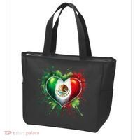 Mexico Heart Patriotic Mexico Flag Mexican Tote Bag thumb 3