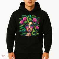 Medusa Hippie Psychedelic Snakes Greek Mythology Hoodie thumb 2