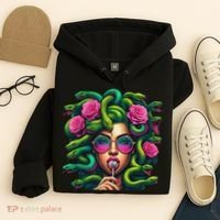 Medusa Hippie Psychedelic Snakes Greek Mythology Hoodie thumb 4