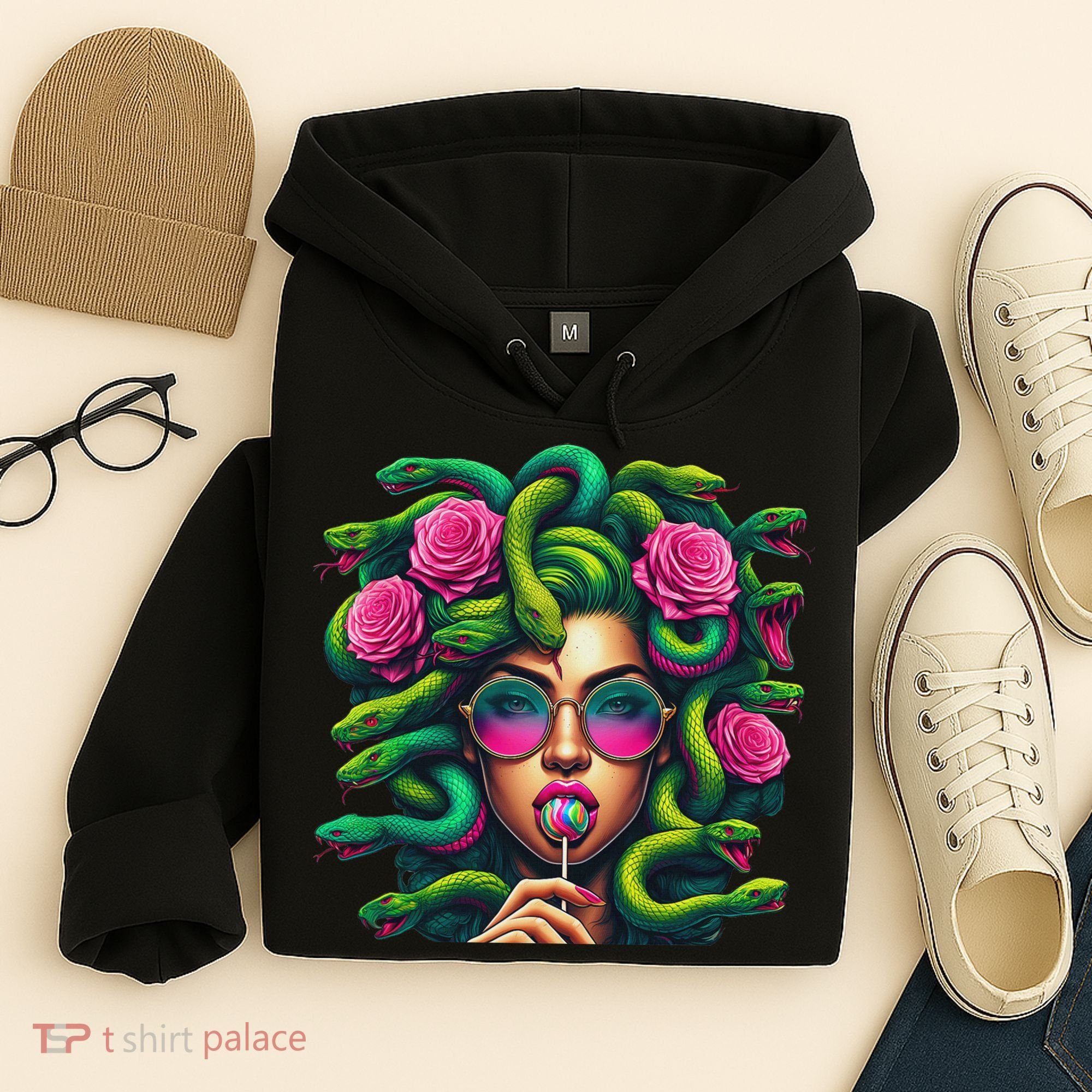 Medusa Hippie Psychedelic Snakes Greek Mythology Hoodie