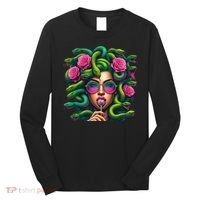 Medusa Hippie Psychedelic Snakes Greek Mythology Long Sleeve Shirt thumb 0