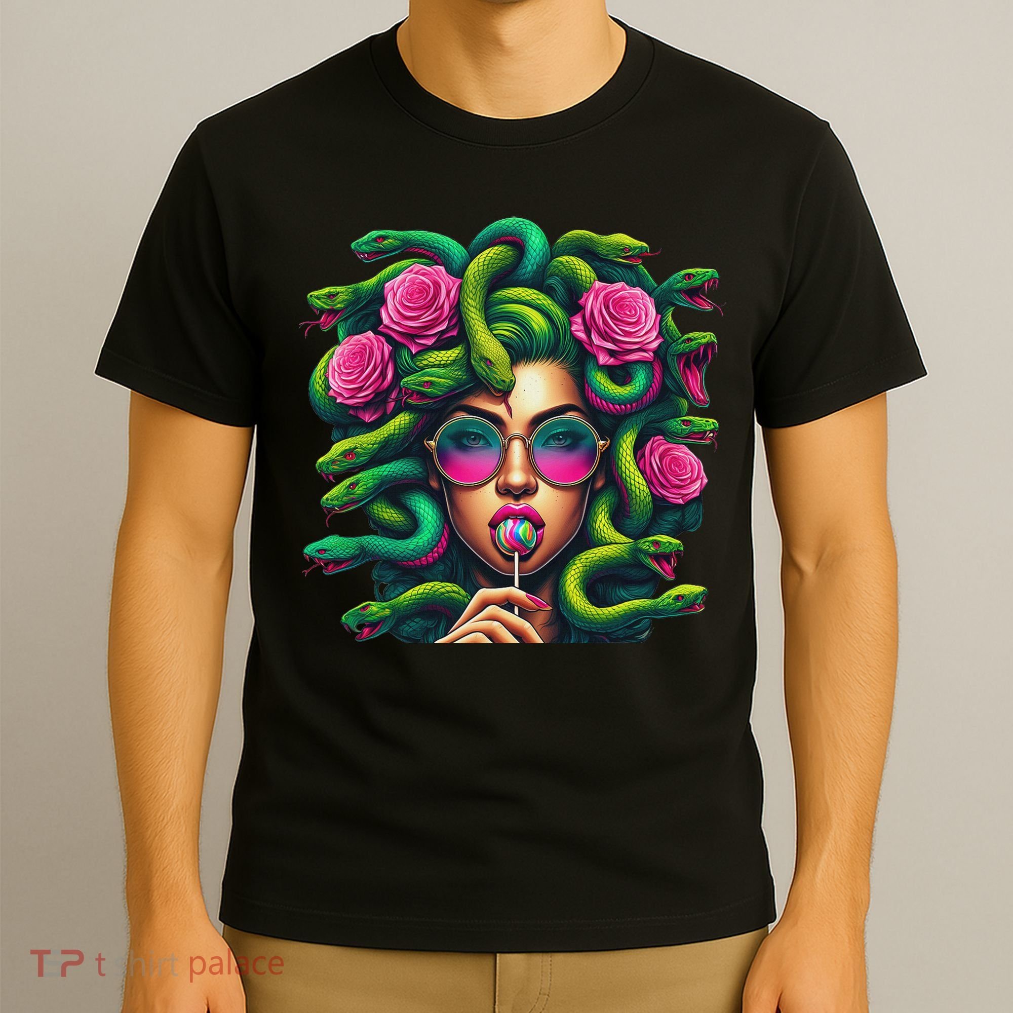Medusa Hippie Psychedelic Snakes Greek Mythology T-Shirt