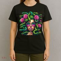 Medusa Hippie Psychedelic Snakes Greek Mythology T-Shirt thumb 4