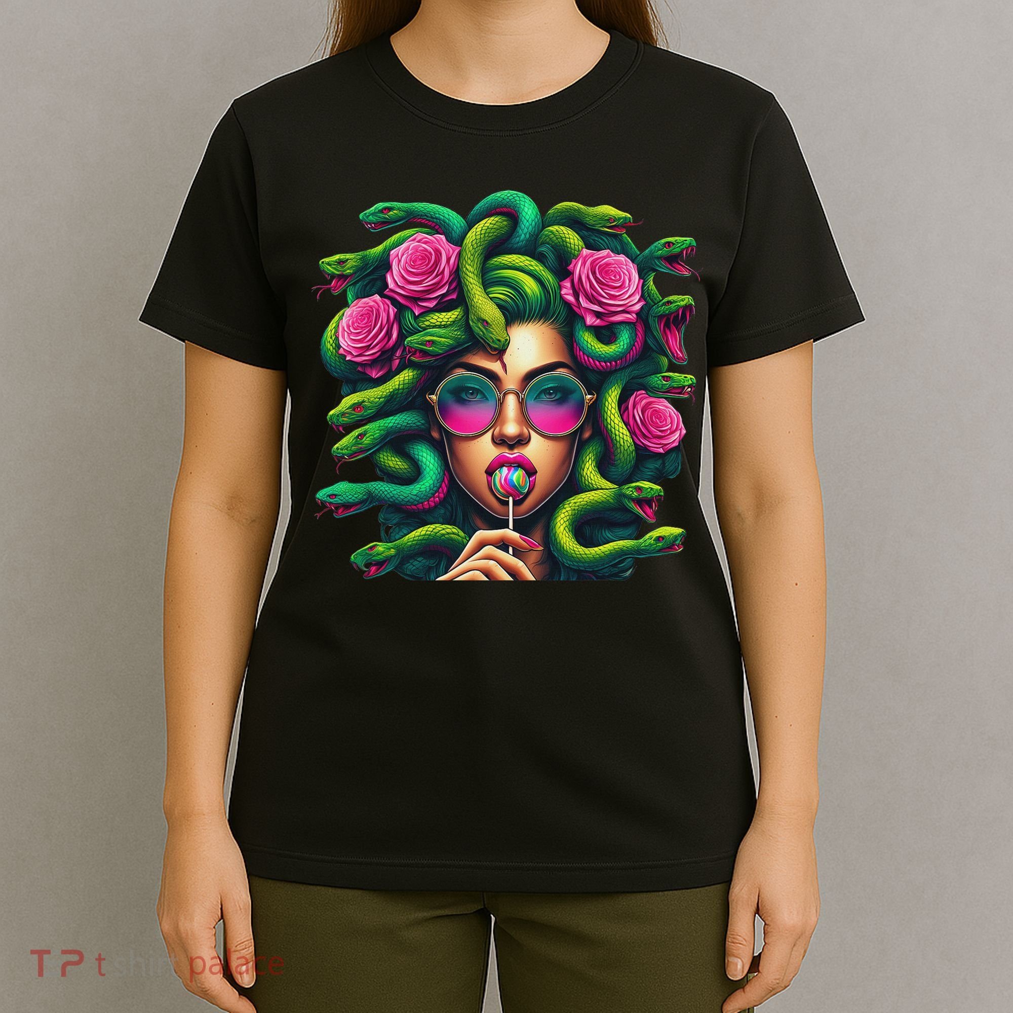 Medusa Hippie Psychedelic Snakes Greek Mythology T-Shirt