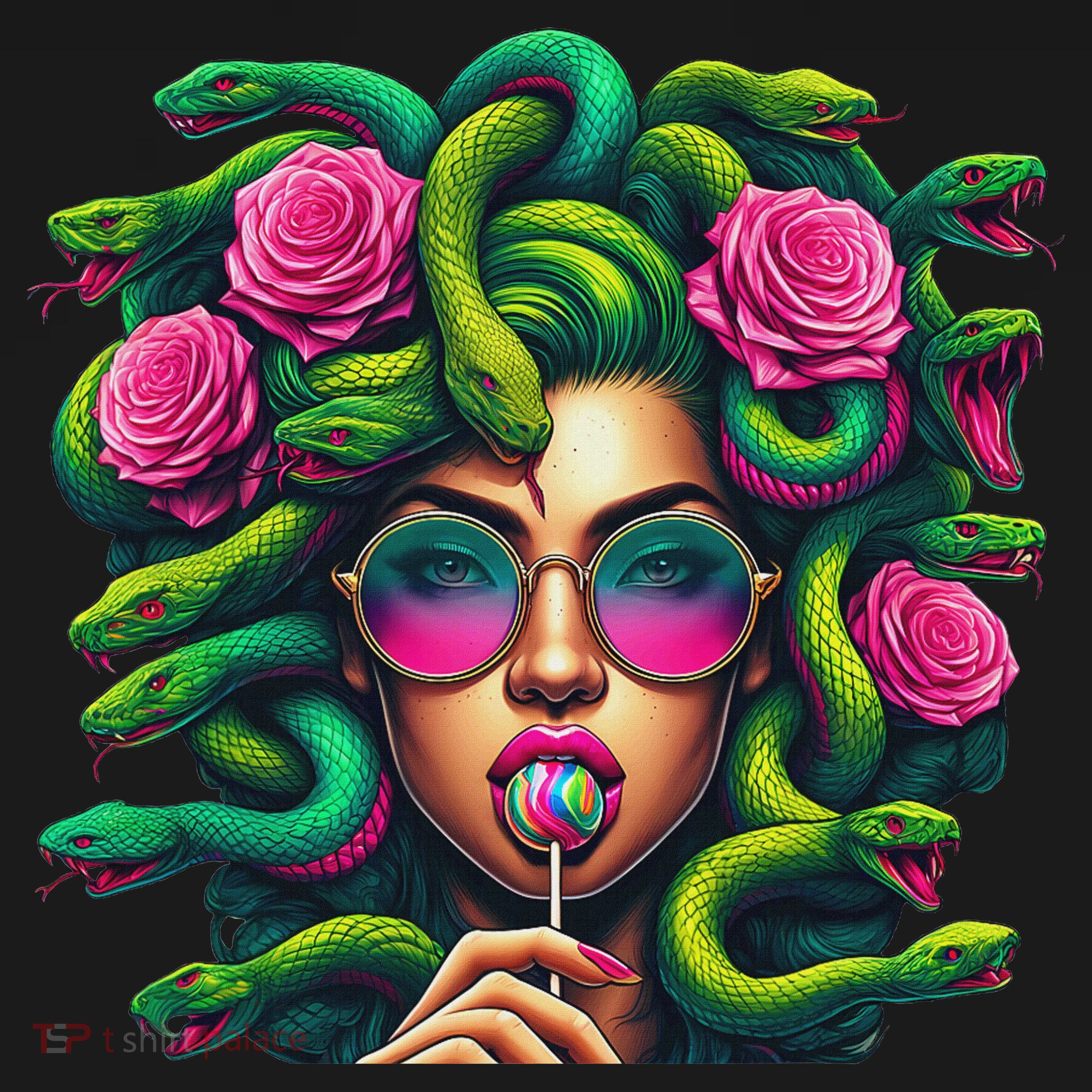 Medusa Hippie Psychedelic Snakes Greek Mythology Mousepad