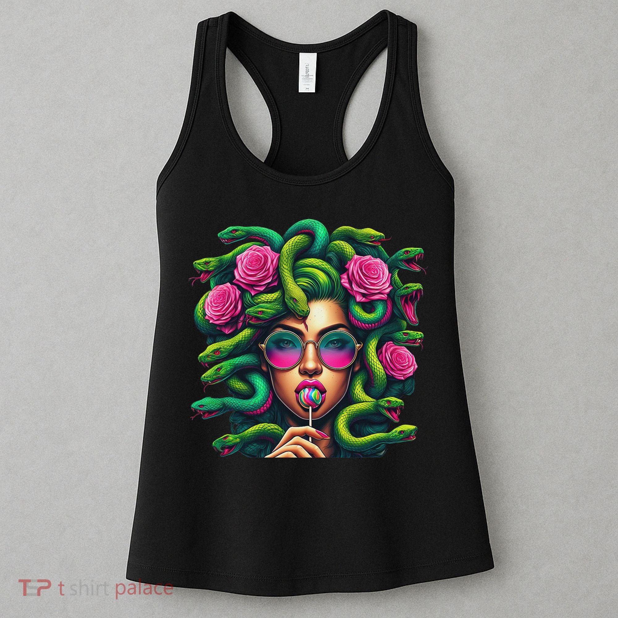 Medusa Hippie Psychedelic Snakes Greek Mythology Women's Tank Top