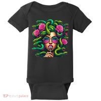 Medusa Hippie Psychedelic Snakes Greek Mythology Baby Bodysuit thumb 0