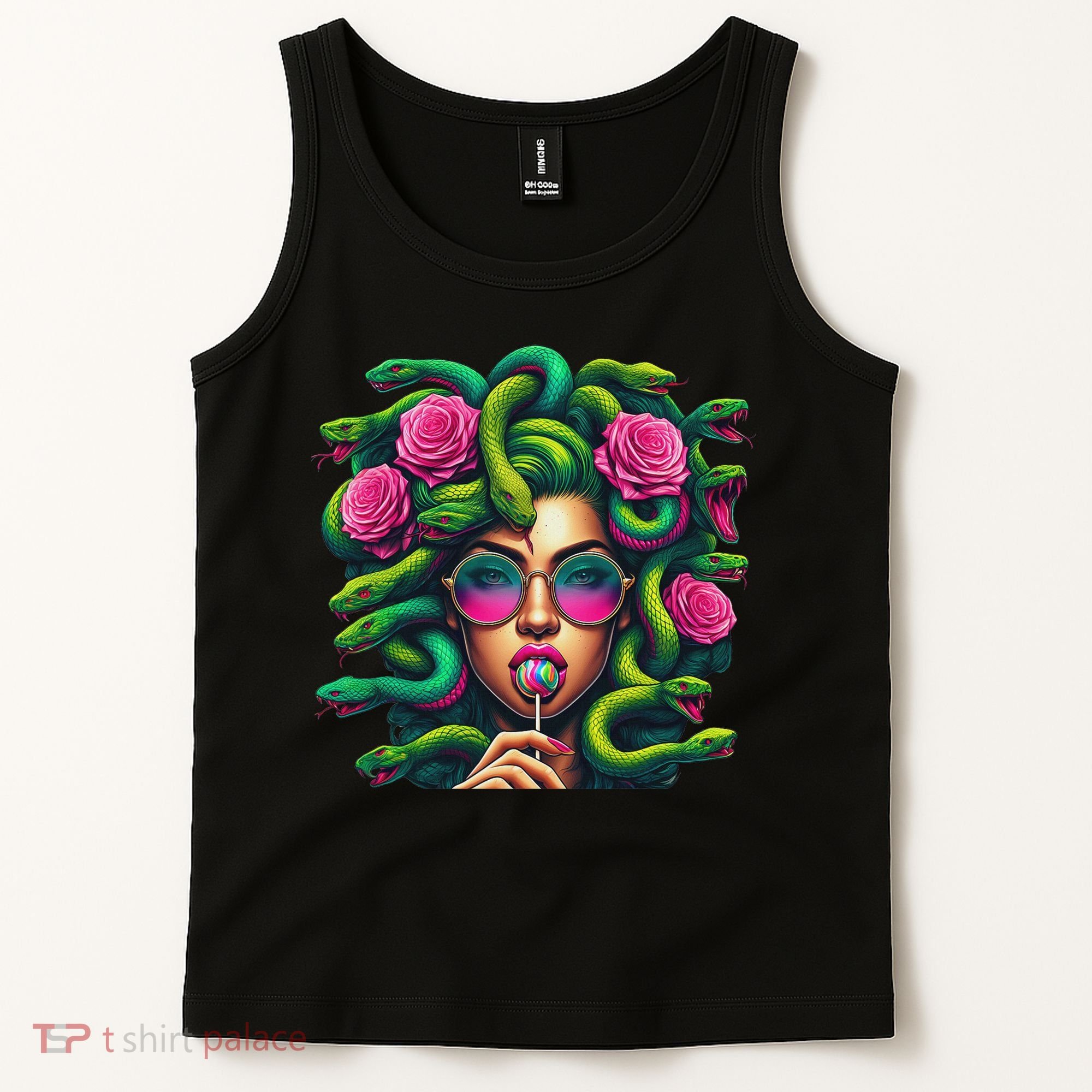 Medusa Hippie Psychedelic Snakes Greek Mythology Tank Top
