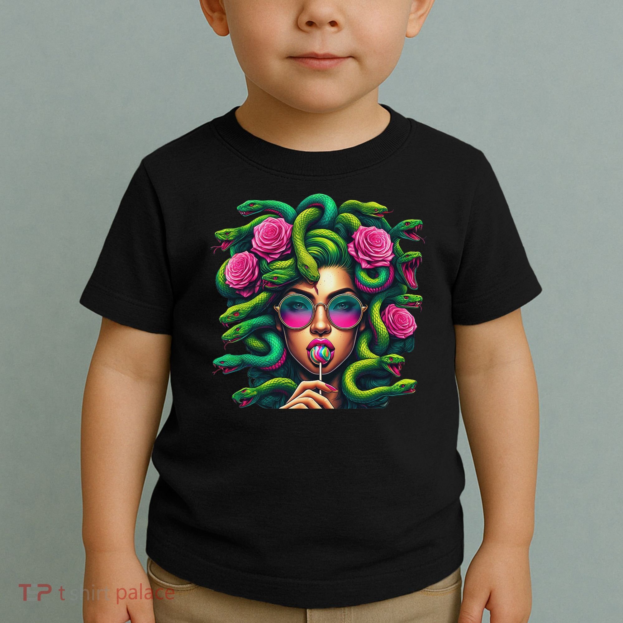 Medusa Hippie Psychedelic Snakes Greek Mythology Toddler T-Shirt