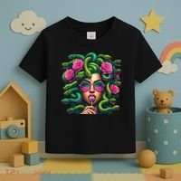 Medusa Hippie Psychedelic Snakes Greek Mythology Toddler T-Shirt thumb 3
