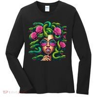 Medusa Hippie Psychedelic Snakes Greek Mythology Women's Long Sleeve Shirt thumb 0
