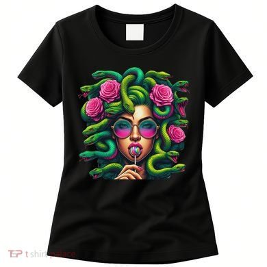 Medusa Hippie Psychedelic Snakes Greek Mythology Women's T-Shirt