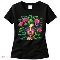 Medusa Hippie Psychedelic Snakes Greek Mythology Women's T-Shirt thumb 0
