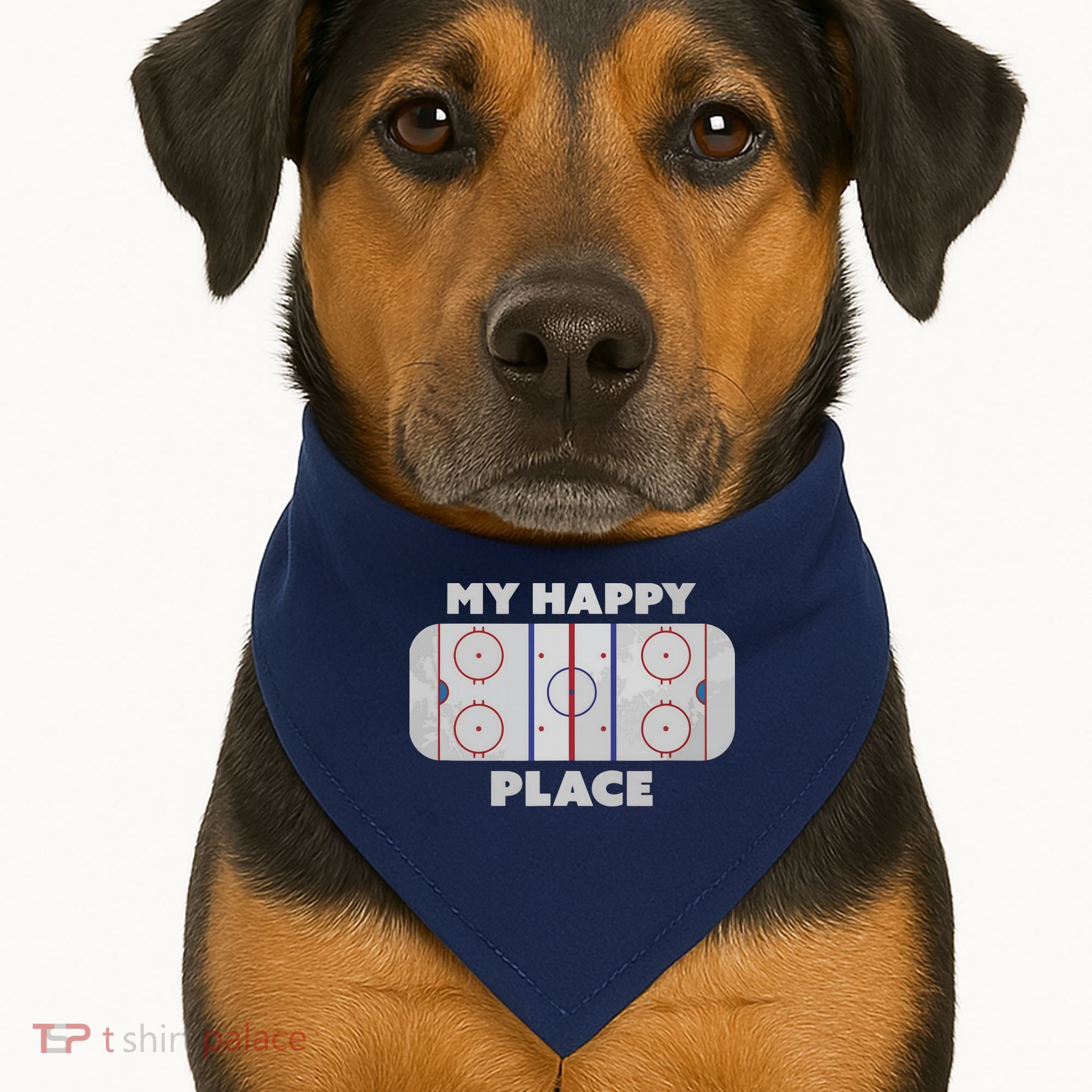 My Happy Place | Hockey, Figure & Speed Skating Rink USA-Made Doggie Bandana