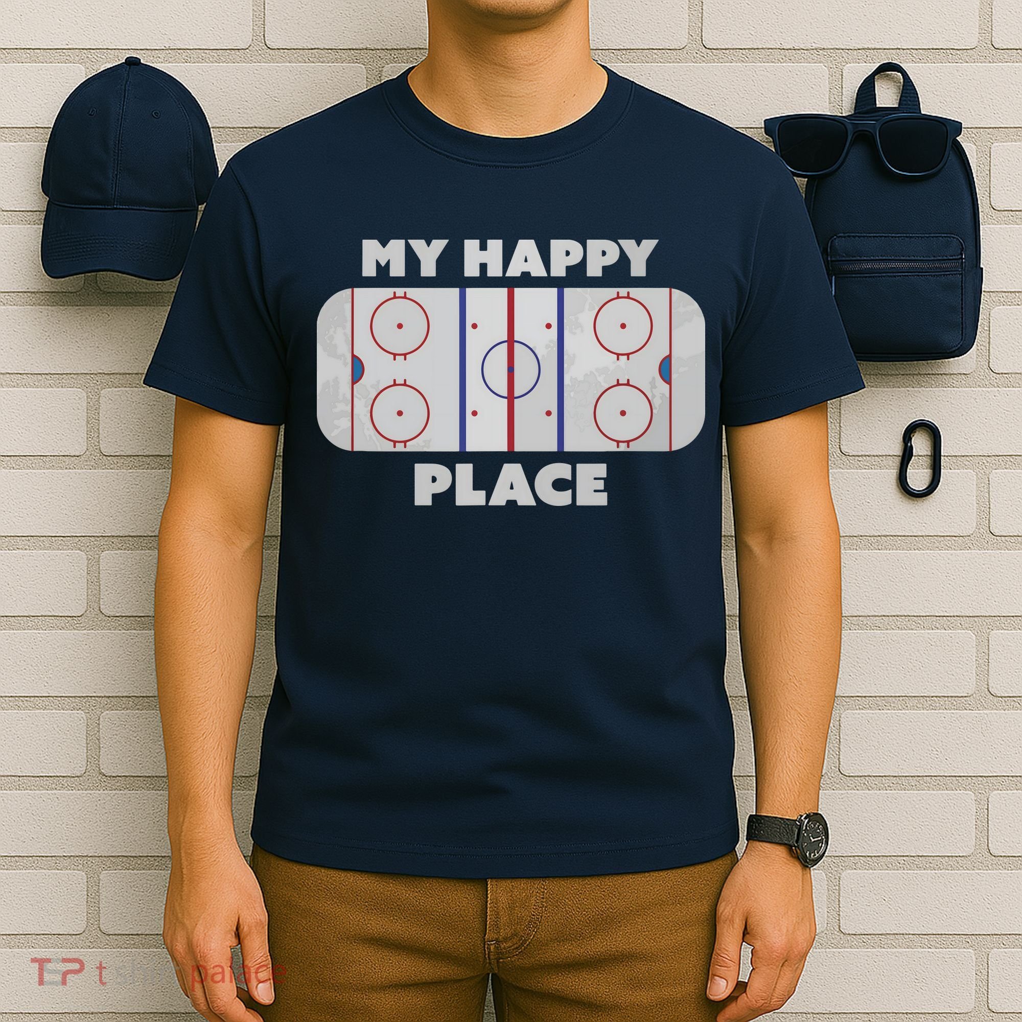 My Happy Place | Hockey, Figure & Speed Skating Rink T-Shirt