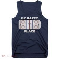 My Happy Place | Hockey, Figure & Speed Skating Rink Tank Top thumb 0