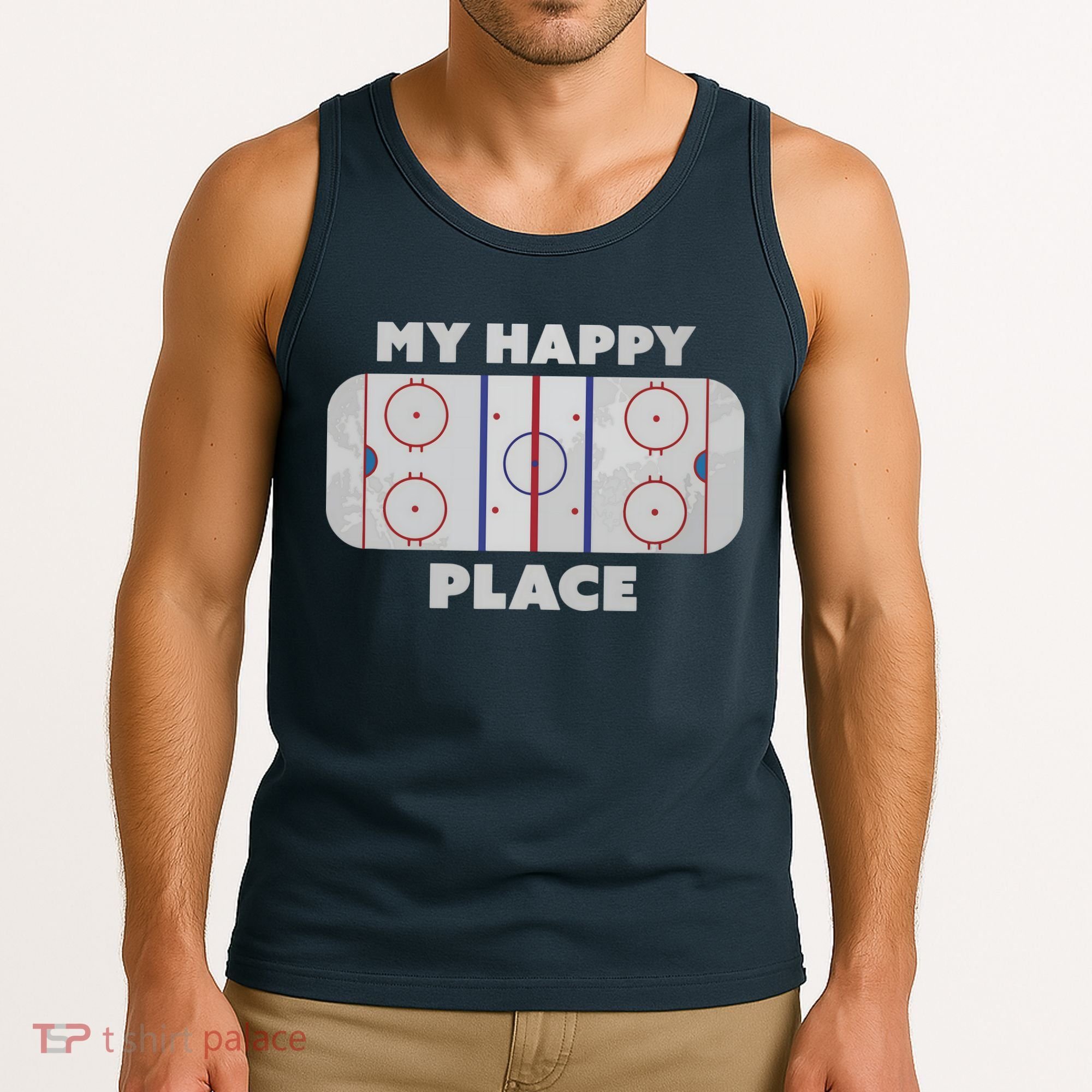 My Happy Place | Hockey, Figure & Speed Skating Rink Tank Top