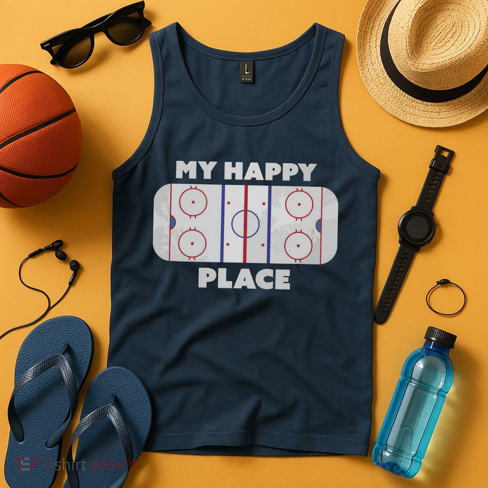 My Happy Place | Hockey, Figure & Speed Skating Rink Tank Top