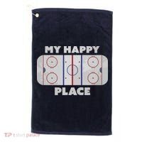 My Happy Place | Hockey, Figure & Speed Skating Rink Golf Towel thumb 0