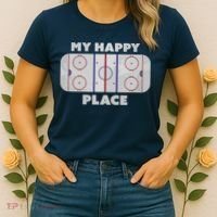 My Happy Place | Hockey, Figure & Speed Skating Rink Women's T-Shirt thumb 2