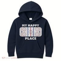 My Happy Place | Hockey, Figure & Speed Skating Rink Kids Hoodie thumb 0