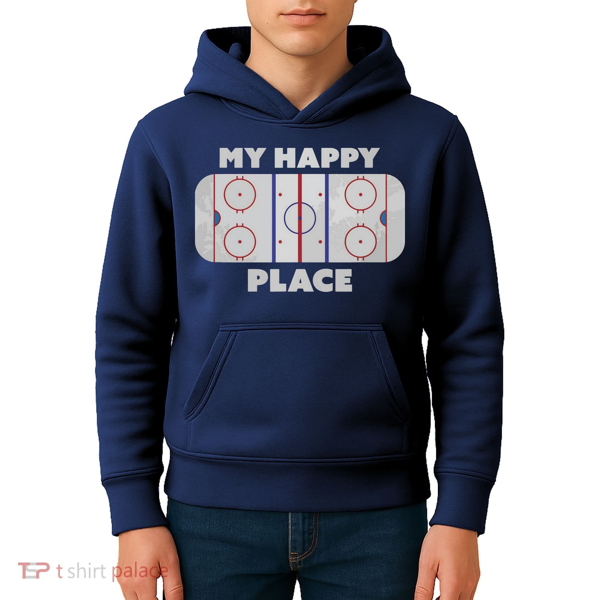 My Happy Place | Hockey, Figure & Speed Skating Rink Kids Hoodie