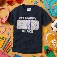 My Happy Place | Hockey, Figure & Speed Skating Rink Kids T-Shirt thumb 3