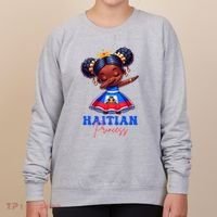 Melanin Haitian Princess Haiti Flag Black Women's Sweatshirt thumb 0